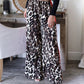 Weite Hose in Patchwork mit Leopardenmuster für Damen