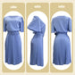 Elegantes Faltenkleid mit Rundhalsausschnitt und Gürtel