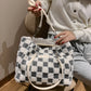 Damenmode Plüsch Plaid Umhängetasche Tasche