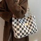 Damenmode Plüsch Plaid Umhängetasche Tasche