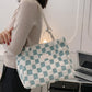 Damenmode Plüsch Plaid Umhängetasche Tasche