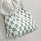 Damenmode Plüsch Plaid Umhängetasche Tasche