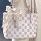 Damenmode Plüsch Plaid Umhängetasche Tasche