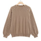 🔥2025 NEW SALE🔥Damen Kunstperlen Rundhals-Pullover Pullover