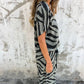 ✨Was soll ich morgen anziehen?✨ Zweiteiliges Set aus Oberteil und Hose mit V-Ausschnitt und Zebra-Print für Damen
