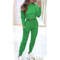 🔥Frühling Spezial 49% OFF🔥2-teiliges Set für Damen: Sweatshirt mit Stehkragen und Hose mit Bündchen