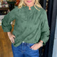 💖Begrenzter Verkauf 50 % RABATT💖Lockere Bluse mit Rollkragen und Rüschen für Damen