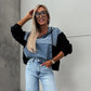 🔥HEISSER VERKAUF 48% - Damen-Jeansjacke mit Kapuze und Kordelzug