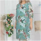 Knielanges Kleid mit Blumendruck für Damen