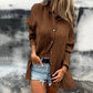 Damen Leinen Button-Down-Hemd in großen Größen
