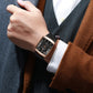 ✨ Ultradünne Herrenuhr mit quadratischem Maschengürtel und Quarz