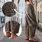 Lässige Hose mit Leopardenmuster und Taschen