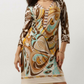 Elegantes 3/4-Ärmel-Kleid mit V-Ausschnitt für Damen