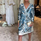 Elegantes 3/4-Ärmel-Kleid mit V-Ausschnitt für Damen