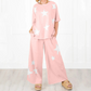 Zweiteiliges Damen Star Patch Set mit kurzen Ärmeln