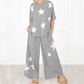 Zweiteiliges Damen Star Patch Set mit kurzen Ärmeln
