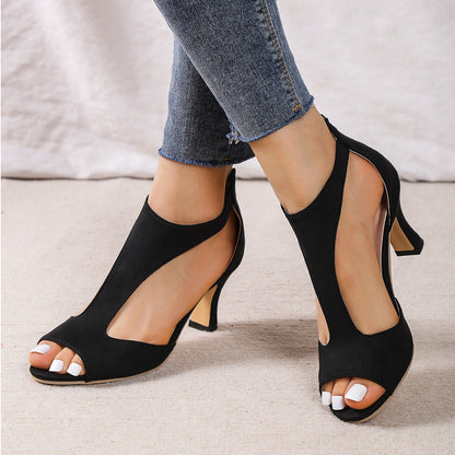 【🔥EU 35-43】👡2025 Neue modische Damenschuhe mit römischem Absatz