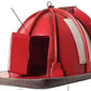 Vogelhaus mit hängendem Feuerwehrhelm für den Außenbereich