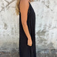 Elegantes Maxikleid mit V-Ausschnitt und Spaghettiträgern und Spitzenbesatz für Damen