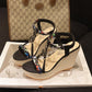 Boho-Keilsandalen für Frauen mit spitzen Zehen