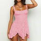 Ärmelloses Mini-Camisole-Kleid aus Spitze für Damen