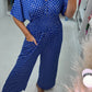🌷49% OFF💙 - Polka Dot Printed Elastic Waist Jumpsuit