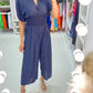 🌷49% OFF💙 - Polka Dot Printed Elastic Waist Jumpsuit
