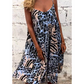Leopardenmuster Spaghetti-Maxikleid