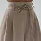 Damen einfarbige Hose mit hoher Taille und geradem Schnitt
