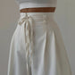 Damen einfarbige Hose mit hoher Taille und geradem Schnitt