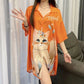 Niedliche Katze Print Atmungsaktives Kleid
