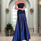 💃Elegantes schulterfreies langes Kleid in A-Linie