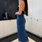 Stilvoller Bodycon-Rock aus Denim mit Knopfverschluss