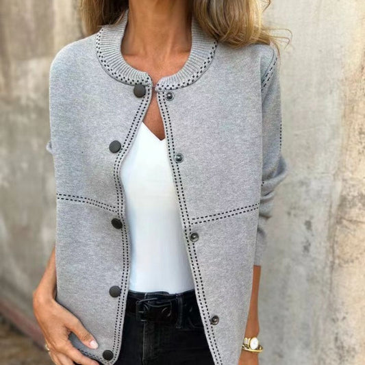💗Frühlings-Essentials 💗Damen Strickjacke mit Knöpfen
