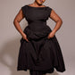 Elegantes Midikleid mit fließendem Korsett