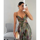 Bedrucktes Camisole-Kleid aus Mesh für Damen