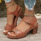 Damen Sandalen mit Blockabsatz