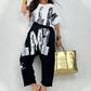 ✨Zweiteiliges lässiges Outfit mit Buchstabendruck für Damen