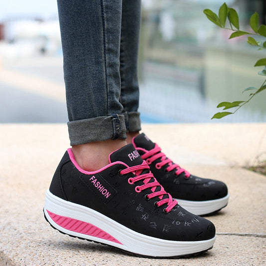 Neues💯Frauen Casual Mode Atmungsaktiv Dicke Sohle Turnschuhe
