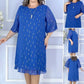 Charmantes, modisches, leichtes und lockeres Kleid mit Print