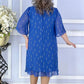 Charmantes, modisches, leichtes und lockeres Kleid mit Print