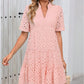 💃Damenkleid mit V-Ausschnitt, A-Linie, Cut-outs und Print