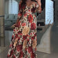 🌹 HOT SALE 49% OFF 🌹 Damen V-Ausschnitt Floral Printed Plissee Kleid