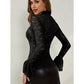 Sexy Schlank Spitze Ausgestellte Ärmel Top Für Frauen