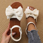 Flache Sandalen mit Schleife für Frauen