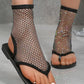 Mesh Diamond Sexy Spitze Flache Sandalen