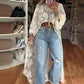 Durchsichtiges, elegantes Maxi-Top mit Spitzenmuster