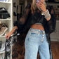 Durchsichtiges, elegantes Maxi-Top mit Spitzenmuster