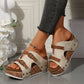 Modische Plateau-Sandalen mit Keilabsatz für Damen