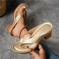 Damen-Flip-Flops mit dickem Absatz für den Sommer